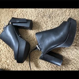 Top shop chunky peep toe with back ankle strap